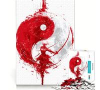 Rompecabezas Digital de 1000 Piezas con diseño de guerrera Yin Yang para Adultos Juego de concentración Mental Manualidad de Corte de Alta precisión Actividad para Fortalecer los Lazos Familiares