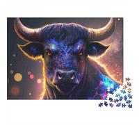 Rompecabezas Digital de 1000 Piezas con diseño de Toro Azul mítico para Adultos. Juegos educativos. Hermosa decoración. Difícil y desafiante. Regalo de cumpleaños. 70x50cm.