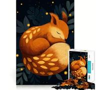 Rompecabezas Digital de 1000 Piezas con diseño de Zorro durmiendo, Ideal para Adolescentes Juguete de lógica Clara, pasatiempo Tranquilo, Corte Perfecto, Regalo clásico 38x26cm