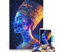 Rompecabezas Digital de 1000 Piezas de la Reina Nefertiti para Adolescentes Juguetes para armar Interacción Entre Padres e Hijos cumpleaños y Navidad 38x52cm
