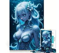 Rompecabezas Digital de 1000 Piezas NINFA del Agua para Adolescentes Diversión tamaño Uniforme Piezas precisas Relajante Actividad grupal para Interiores (38x26cm)