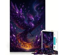 Rompecabezas Digital de Arte de Amatista y fénix para Adultos,1000 Piezas,Juego para estimular la Mente,Corte láser, Actividad Relajante para Grupos en Interiores (50x75cm)