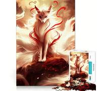 Rompecabezas Digital de Arte difícil con Zorro de Nueve Colas para Adultos, 1000 Piezas, Juego Inteligente para el hogar, Disfruta del Montaje de la Imagen, Regalo Festivo (50x75cm)