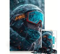 Rompecabezas Digital de Esquiador de Nieve de 1000 Piezas para Adolescentes, Juego de lógica, Tiempo cálido, Pieza de colección de Arte de Corte preciso (38x52cm)