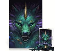 Rompecabezas Digital de Unicornio y Lobo para Adolescentes, 1000 Piezas, Actividad Relajante para desarrollar la Capacidad de razonamiento, Bordes limpios, (50x75cm)