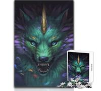 Rompecabezas Digital de Unicornio y Lobo para Adolescentes, 1000 Piezas, Juego Educativo de concentración, conmovedor, tamaño 50x75cm