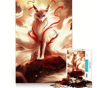Rompecabezas Digital de Zorro de Nueve Colas para Adolescentes, 1000 Piezas, Juguete Intelectual, Escape Tranquilo, Corte de Calidad, Regalo de Temporada (38x26cm)