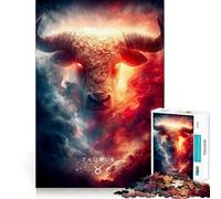 Rompecabezas Digital del Signo Zodiacal Tauro para Adolescentes, 1000 Piezas, lógica Pura, Juguete, Tranquilo, calmado, Arte de Pared, decoración 38x26cm