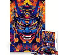 Rompecabezas Digital japonés de máscara Oni para Adultos, 1000 Piezas, estimula la Memoria, Entretenimiento, precisión, Bonito Regalo (38x26cm)