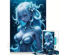 Rompecabezas Digital NINFA del Agua de 1000 Piezas para Adultos Juguete Que desafía la Mente Corte preciso Alineación Actividad Divertida para Toda la Familia (38x52cm)