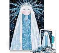 Rompecabezas Digital Reina de Invierno de 1000 Piezas Juguete de construcción Focus Ajuste Firme Montaje Seguro Juguete de Entretenimiento para Interiores (38x52cm)