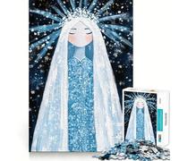 Rompecabezas Digital Reina de Invierno para Adultos 1000 Piezas Juego de Memoria Cerebral Corte láser para un Ajuste Perfecto aliviar el estrés (50x75cm)