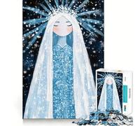 Rompecabezas Digital Winter Queen de 1000 Piezas Juguete Creativo para desarrollar Habilidades Cierre Seguro sin Piezas Sueltas Actividad para Compartir en Familia (38x26cm)