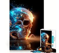 Rompecabezas Digitales de Calaveras y tentáculos de Pulpo para Adultos, 1000 Piezas, fortalece la Memoria, Alivia el estrés, Borde Liso, Regalo conmovedor 38x52cm