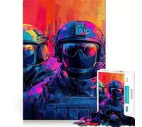 Rompecabezas Digitales del Equipo SWAT para Adolescentes, 1000 Piezas para ejercitar la Mente, Juguete Sencillo y Divertido para armar, Regalo Ideal 50x75cm