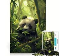 Rompecabezas Divertido de Panda para Adolescentes, 1000 Piezas, Juguete para ejercitar la Mente, diseño Relajante, Montaje, Sorpresa navideña (50x75cm)