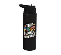 Rompecabezas divertido Estas piezas pertenecen a algún lugar Stainless Steel Insulated Water Bottle