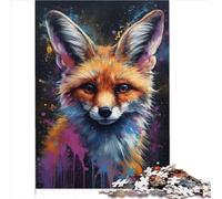 Rompecabezas Divertidos de 1000 Piezas para Adultos Fennec Fox Pintura Rompecabezas Familiares para niños Rompecabezas para Adultos y Adolescentes 1000 Piezas (26x38 cm)