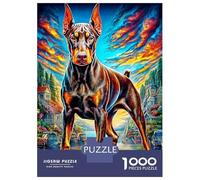 Rompecabezas Dóberman Pinscher 1000 Piezas De Lógica - para Adultos, Niños Y Toda La Familia, Puzzle Juego Didáctico, 70x50cm/1000pcs
