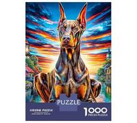 Rompecabezas Dóberman Pinscher 1000 Piezas De Lógica - para Adultos, Niños Y Toda La Familia, Puzzle Juego Didáctico, 70x50cm/1000pcs
