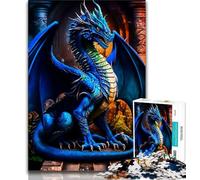 Rompecabezas Drago de 1000 Piezas para Adultos cumpleaños o para Adolescentes Mayores de 14 años 26x38cm