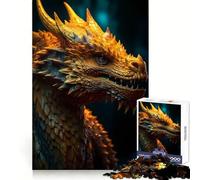 Rompecabezas Dragón Amarillo para Adultos, 1000 Piezas, Ejercicio Mental, Escape Relajante, Corte de Precisión, Regalo Ideal de Navidad (38x26cm)