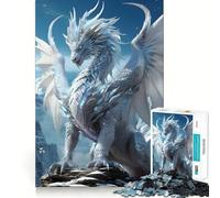 Rompecabezas Dragón Anciano Cielo Blanco 1000 Piezas para Adolescentes Estimula la Mente Diversión Ajuste Espacios Entretenimiento cautivador para Interiores acogedores (50x75cm)