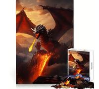 Rompecabezas Dragón Anciano de Fuego Rojo para Adultos, 1000 Piezas, Rompecabezas Mental, pasatiempo Relajante, Montaje de imágenes, Regalo Encantador (38x26cm)