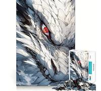 Rompecabezas Dragón Blanco 1000 Piezas diversión para desarrollar la Memoria Calidad Profesional Ideal para Recortar Actividad Mental (38x26cm)
