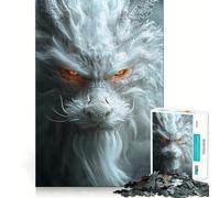Rompecabezas Dragón Blanco de 1000 Piezas Juego de Habilidad Mental Ajuste Estable Sin Piezas Que se muevan Un pasatiempo Divertido para Fines de Semana Largos (38x26cm)