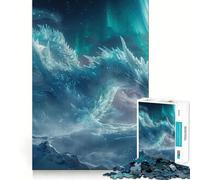 Rompecabezas Dragón de Hielo Místico de 1000 Piezas para Adultos y Adolescentes Juego Mental, diversión Tranquila, Bordes Afilados, Regalo Memorable (38x26cm)
