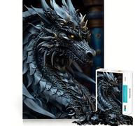 Rompecabezas Dragón de Obsidiana de 1000 Piezas para Adolescentes Ideal para Relajarse y desconectar Corte Suave Regalo Elegante (38x52cm)