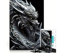 Rompecabezas Dragón de Obsidiana de 1000 Piezas para Adolescentes Ideal para Relajarse y desconectar Corte Suave Regalo Elegante (50x75cm)