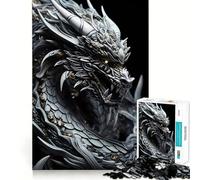Rompecabezas Dragón de Obsidiana de 1000 Piezas para Adultos Regalos Divertidos y de Ocio Precioso Regalo (38x52cm)