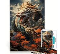 Rompecabezas Dragón del Abismo Celestial, 1000 Piezas para Adolescentes, Juguete para estimular la lógica, Juego Relajante, Arte de Borde Premium, Coleccionable 38x52cm