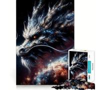 Rompecabezas Dragón Espacial de 1000 Piezas para Adolescentes Juguete de lógica Fina, fácil de Usar, para el Ocio, con Bordes limpios, Ideal para Festivales (38x26cm)