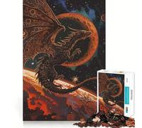 Rompecabezas Dragón Espacial para Adolescentes, 1000 Piezas, Juguete Mental, Escapada de la Calma, Bordes Precisos, Regalo Increíble (50x75cm)