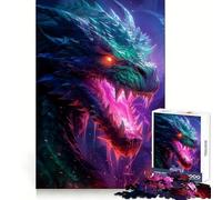 Rompecabezas Dragón Llama Púrpura para Adultos, 1000 Piezas, Rompecabezas Mental, Relajante, Imagen de Montaje, (50x75cm)