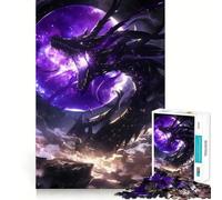 Rompecabezas Dragón Luna Púrpura de 1000 Piezas para Adolescentes Juguete para desarrollar la Mente Diseño Divertido y Relajante armar (38x52cm)