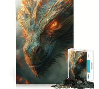 Rompecabezas Dragón Místico de 1000 Piezas para Adolescentes Juguete para Pensar con sabiduría, diversión y Calma Arte Coleccionable de Corte nítido (38x52cm)