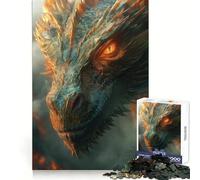 Rompecabezas Dragón Místico de 1000 Piezas para Adolescentes Juguete para Pensar con sabiduría, diversión y Calma Arte Coleccionable de Corte nítido (38x52cm)