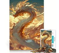 Rompecabezas Dragón Místico para Adultos, 1000 Piezas, Juguete de Lógica, Relajante, Divertido, Bordes Lisos, (38x52cm)