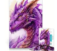 Rompecabezas Dragón Morado de 1000 Piezas para Adultos, Juguete para estimular la lógica, Divertido y Elegante, Regalo (38x52cm)