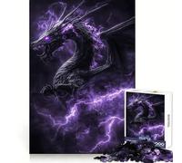 Rompecabezas Dragón Relámpago Púrpura de 1000 Piezas para Adolescentes, Juguete cognitivo, pasatiempo Relajante, Borde Premium, Lista de Deseos de Santa Claus (38x52cm)