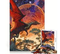 Rompecabezas Dragón Salvaje de 1000 Piezas para Adolescentes Entrenamiento Mental, Escape Consciente, Bordes definidos Regalo de Temporada (38x52cm)