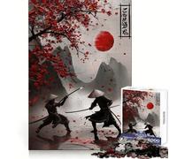 Rompecabezas Duelo de samuráis bajo cerezos en Flor para Adolescentes, 1000 Piezas, Juguete para desarrollar la Mente, diseño de Ocio Suave, Regalo Premium (38x52cm)