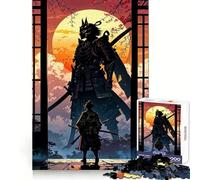 Rompecabezas Duelo de samuráis bajo la Puesta de Sol, 1000 Piezas, para Adolescentes, Juguete de lógica, pasatiempo Relajante, Bordes Suaves, Regalo Premium (38x26cm)