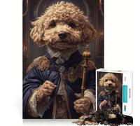 Rompecabezas Duro con Retrato de caniche Real para Adultos, 1000 Piezas, Recall Boost Quiet Calm Smooth Cut Classic Gift (50x75cm)
