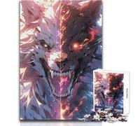 Rompecabezas Duro de Hombre Lobo Bueno y Malvado para Adultos, 1000 Piezas, Juego Educativo de desafío Mental, Valor Sentimental, tamaño 38x52cm