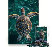 Rompecabezas Duro de Tortuga Marina Tropical en Agua Turquesa para Adultos, 1000 Piezas, Desarrollo Cerebral, diversión Tranquila, fácil de armar, Regalo Ideal (38x52cm)